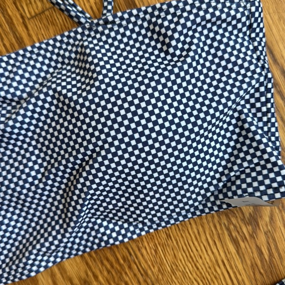 Blue check string bikini - Picture 2 of 3